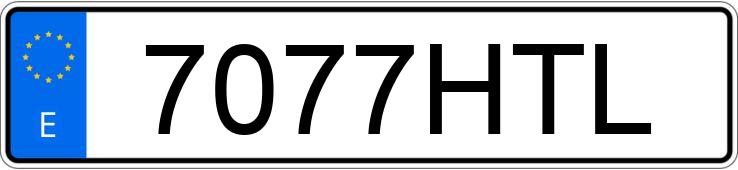 Il numero di registrazione 7077HTL ha SEAT IBIZA