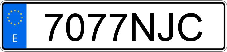 Numer rejestracyjny 7077NJC posiada DACIA SANDERO