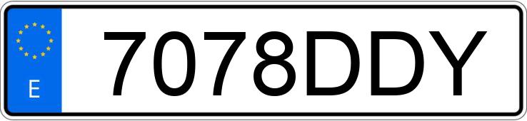 Numer rejestracyjny 7078DDY posiada SEAT ALTEA