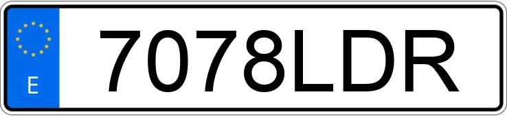 Numer rejestracyjny 7078LDR posiada DS DS7 CROSSBACK