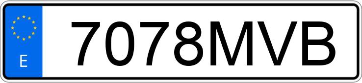 Numer rejestracyjny 7078MVB posiada FORD TRANSIT