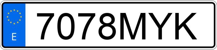 Numer rejestracyjny 7078MYK posiada BMW SERIE 3