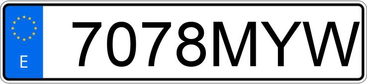 Numer rejestracyjny 7078MYW posiada SEAT IBIZA