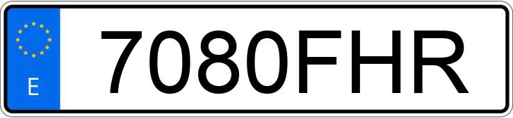 Numer rejestracyjny 7080FHR posiada SEAT IBIZA