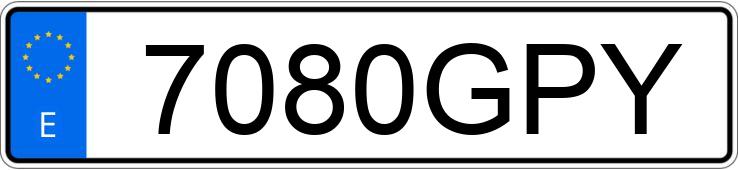 Le numéro d’enregistrement 7080GPY a OPEL CORSA Le numéro d’enregistrement 7080GPY a OPEL CORSA