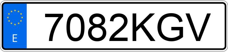 Numer rejestracyjny 7082KGV posiada VOLKSWAGEN GOLF
