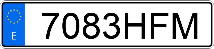 Numer rejestracyjny 7083HFM posiada VOLKSWAGEN SCIROCCO