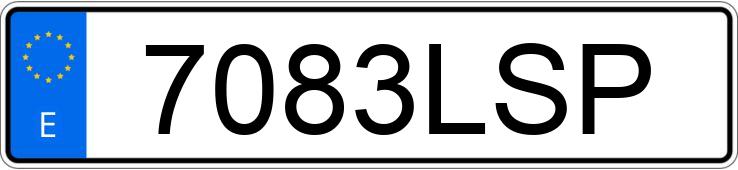 Numer rejestracyjny 7083LSP posiada INDIAN FTR