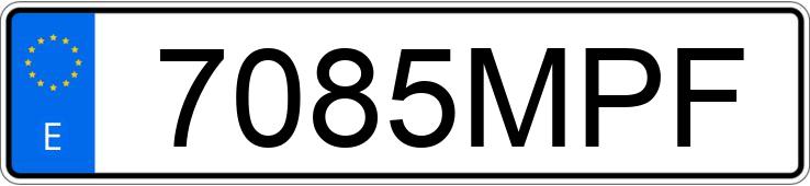 Numer rejestracyjny 7085MPF posiada TOYOTA COROLLA