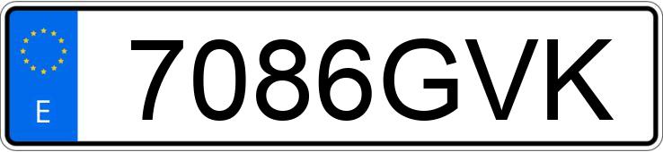 Numer rejestracyjny 7086GVK posiada MAZDA MAZDA3