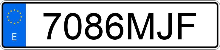 Numer rejestracyjny 7086MJF posiada MG HS