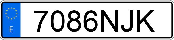 Numer rejestracyjny 7086NJK posiada BMW X3