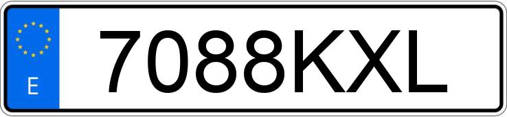 Numer rejestracyjny 7088KXL posiada MAZDA MX-5