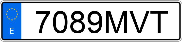 Numer rejestracyjny 7089MVT posiada DS DS4