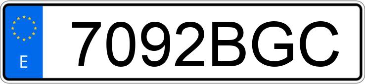 Numer rejestracyjny 7092BGC posiada VOLKSWAGEN PASSAT