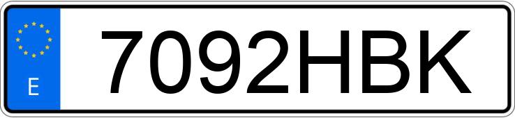 Numer rejestracyjny 7092HBK posiada VOLKSWAGEN PASSAT