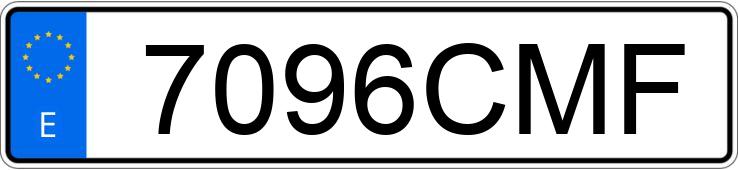 Numer rejestracyjny 7096CMF posiada CITROEN C8