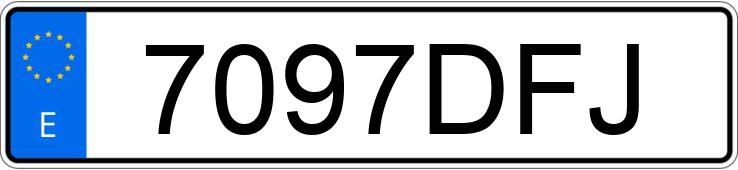 Numer rejestracyjny 7097DFJ posiada PEUGEOT 307