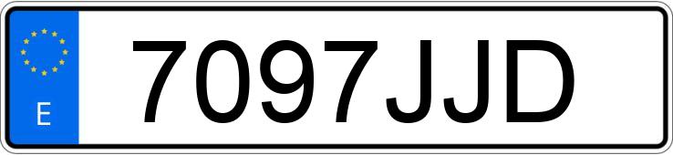 Numer rejestracyjny 7097JJD posiada RENAULT ESPACE