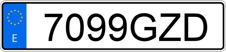 Numer rejestracyjny 7099GZD posiada BMW SERIE 1