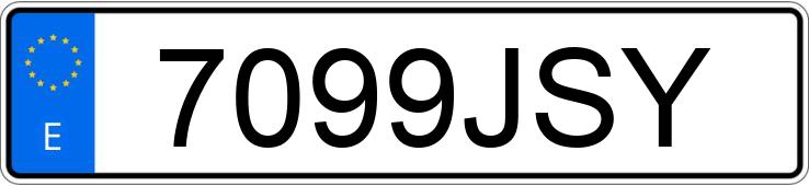 Numer rejestracyjny 7099JSY posiada BMW SERIE 1