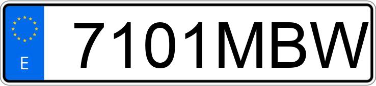 Numer rejestracyjny 7101MBW posiada VOLKSWAGEN POLO