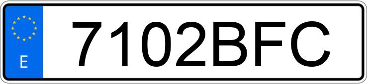 Numer rejestracyjny 7102BFC posiada BMW SERIE 5