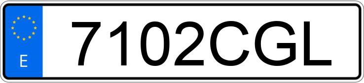 Numer rejestracyjny 7102CGL posiada AUDI A4