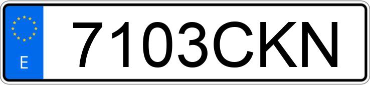 Numer rejestracyjny 7103CKN posiada IVECO DAILY