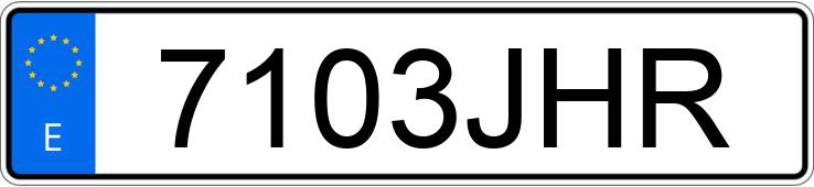 Numer rejestracyjny 7103JHR posiada VOLKSWAGEN CARAVELLE