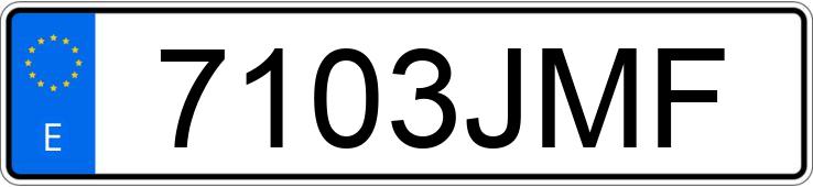Numer rejestracyjny 7103JMF posiada MERCEDES C (205)