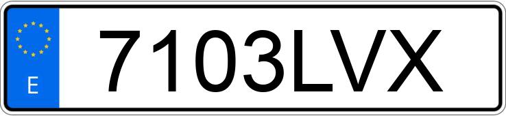 Numer rejestracyjny 7103LVX posiada TOYOTA RAV4