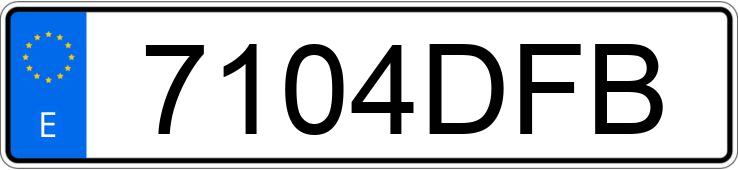 Numer rejestracyjny 7104DFB posiada RENAULT MEGANE