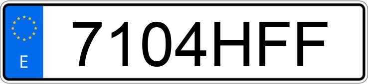 Numer rejestracyjny 7104HFF posiada NISSAN QASHQAI