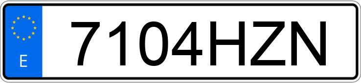 Numer rejestracyjny 7104HZN posiada HONDA CB 500