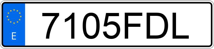 Numer rejestracyjny 7105FDL posiada RENAULT MEGANE