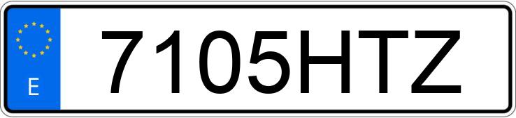 Numer rejestracyjny 7105HTZ posiada VOLKSWAGEN GOLF