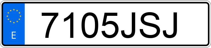 Numer rejestracyjny 7105JSJ posiada VOLKSWAGEN TOURAN