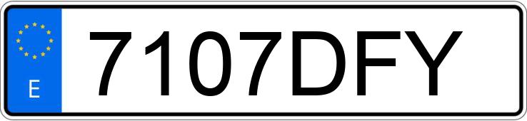 Numer rejestracyjny 7107DFY posiada MITSUBISHI COLT