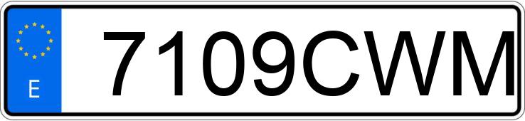 Numer rejestracyjny 7109CWM posiada VOLKSWAGEN PASSAT