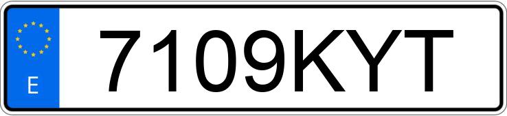 Numer rejestracyjny 7109KYT posiada MONDIAL HPS Numer rejestracyjny 7109KYT posiada MONDIAL HPS