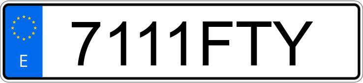 Numer rejestracyjny 7111FTY posiada TOYOTA COROLLA