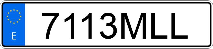 Numer rejestracyjny 7113MLL posiada VOLKSWAGEN GOLF