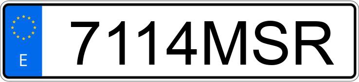 Numer rejestracyjny 7114MSR posiada AUDI A3 SPORTBACK