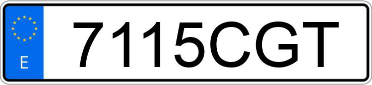 Numer rejestracyjny 7115CGT posiada AUDI A3