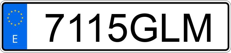 The registration number 7115GLM has PEUGEOT 207