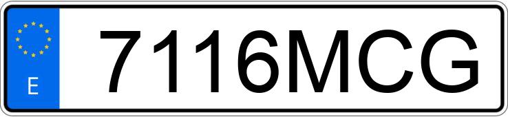 Numer rejestracyjny 7116MCG posiada MERCEDES C (206)