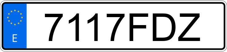 Numer rejestracyjny 7117FDZ posiada SUZUKI GSF 650