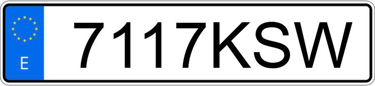 Numer rejestracyjny 7117KSW posiada PEUGEOT PARTNER