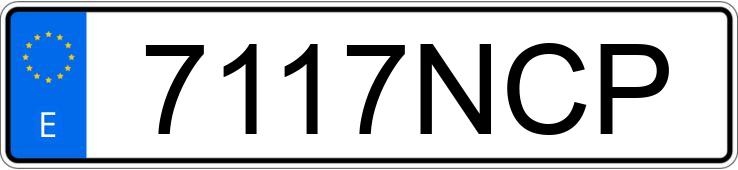 Numer rejestracyjny 7117NCP posiada MERCEDES C (205)